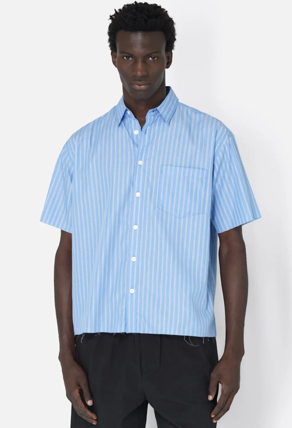 Stripe Poplin SS Hemi