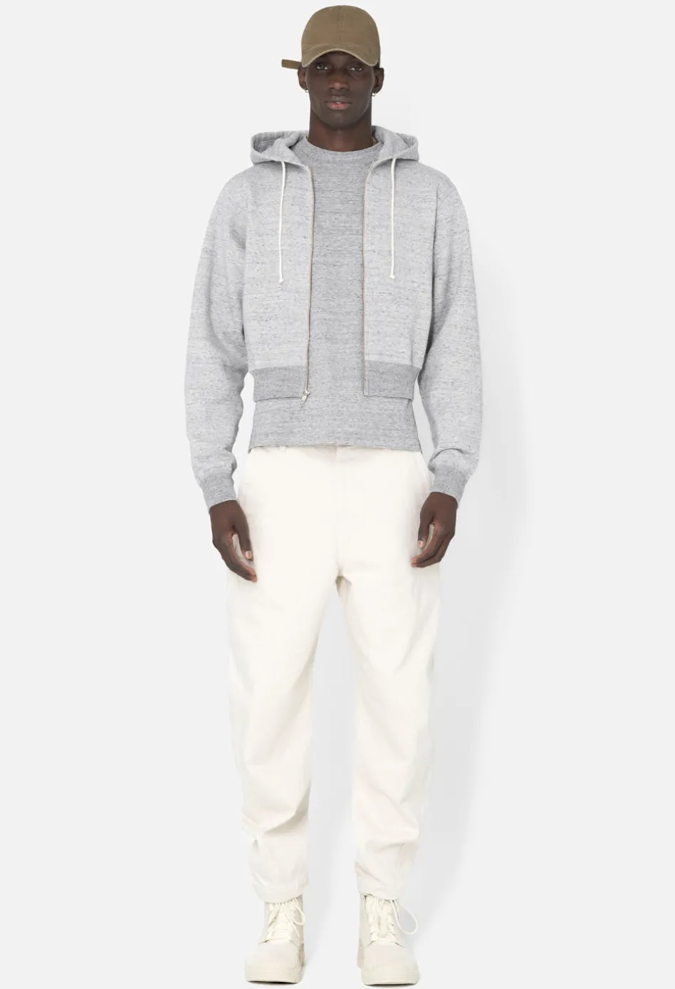 Vintage Fleece Cropped Full-Zip