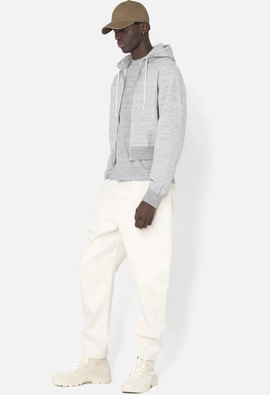 Vintage Fleece Cropped Full-Zip