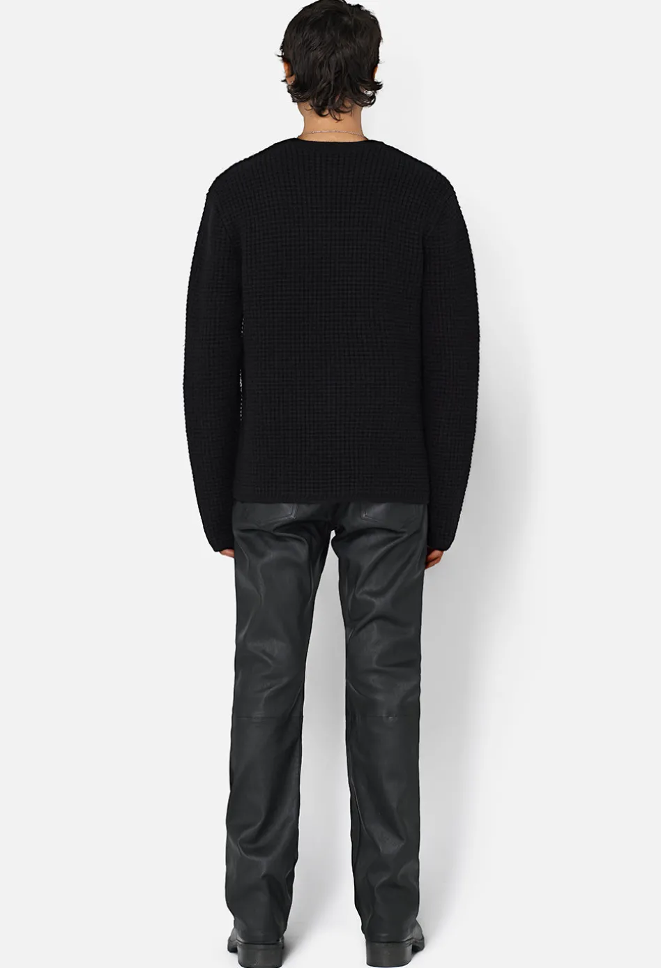Wool Waffle Knit Crew