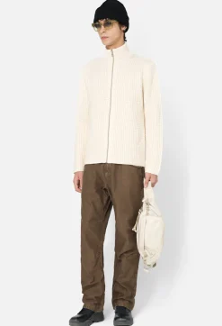 Wool Waffle Knit Full-Zip